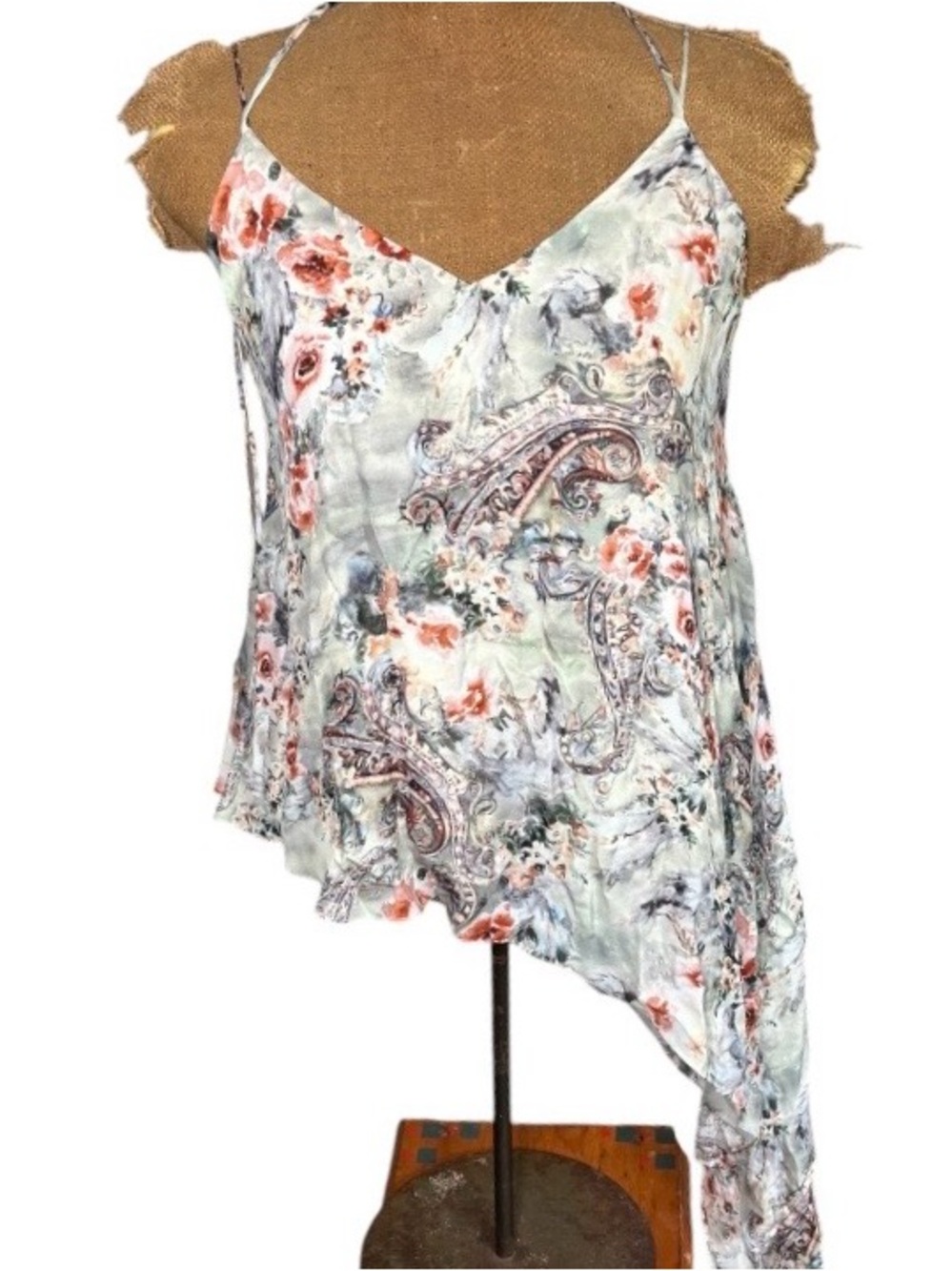 Haute Hippie Asymmetrical Silk Blouse Size M